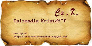 Csizmadia Kristóf névjegykártya